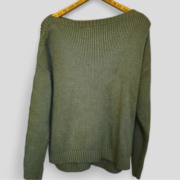 Lauren Ralph Lauren 'Brayan' Cable-Knit Sweater in Olive Fern aso Meghan Markle - Picture 5 of 6